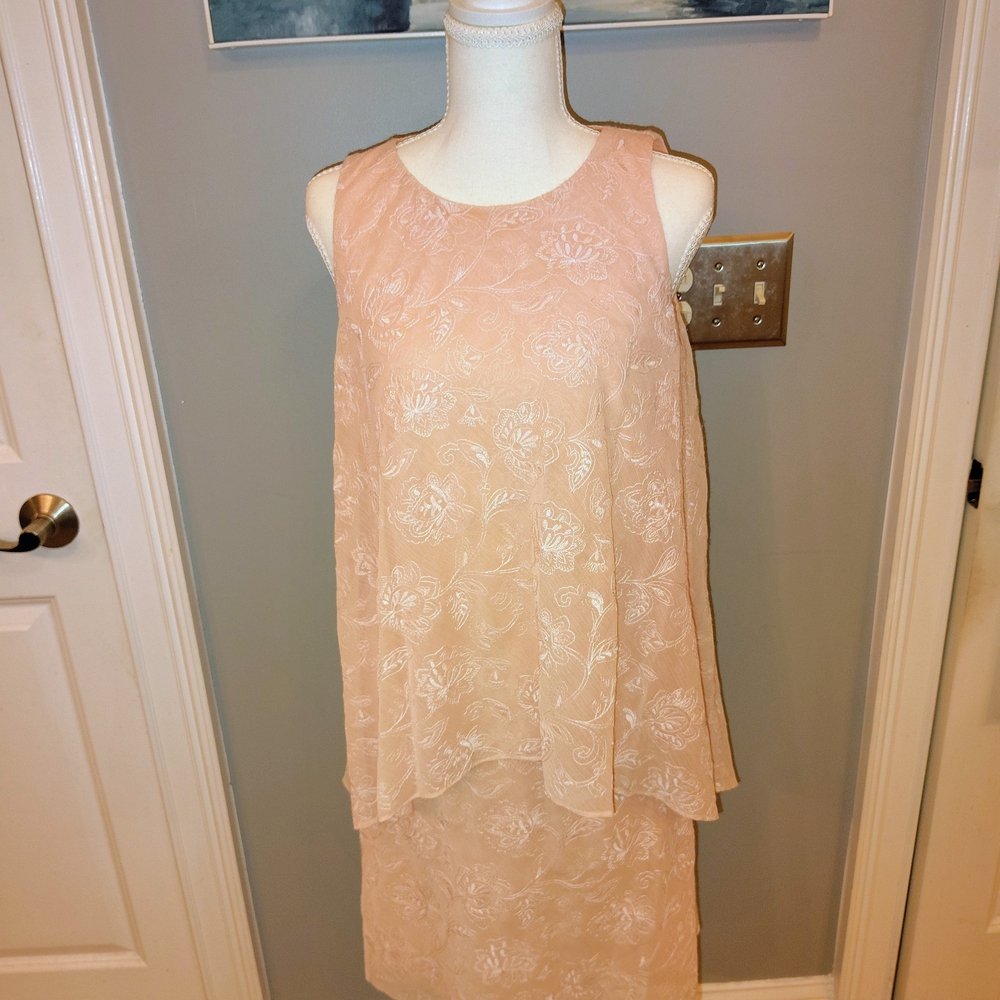 Elegant Sleeveless Lace Dress - Pink Ralph‎ Lauren